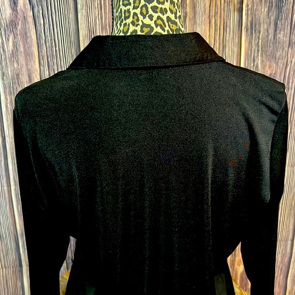 Black Button Down Blouse- Size Small - Picture 5 of 7